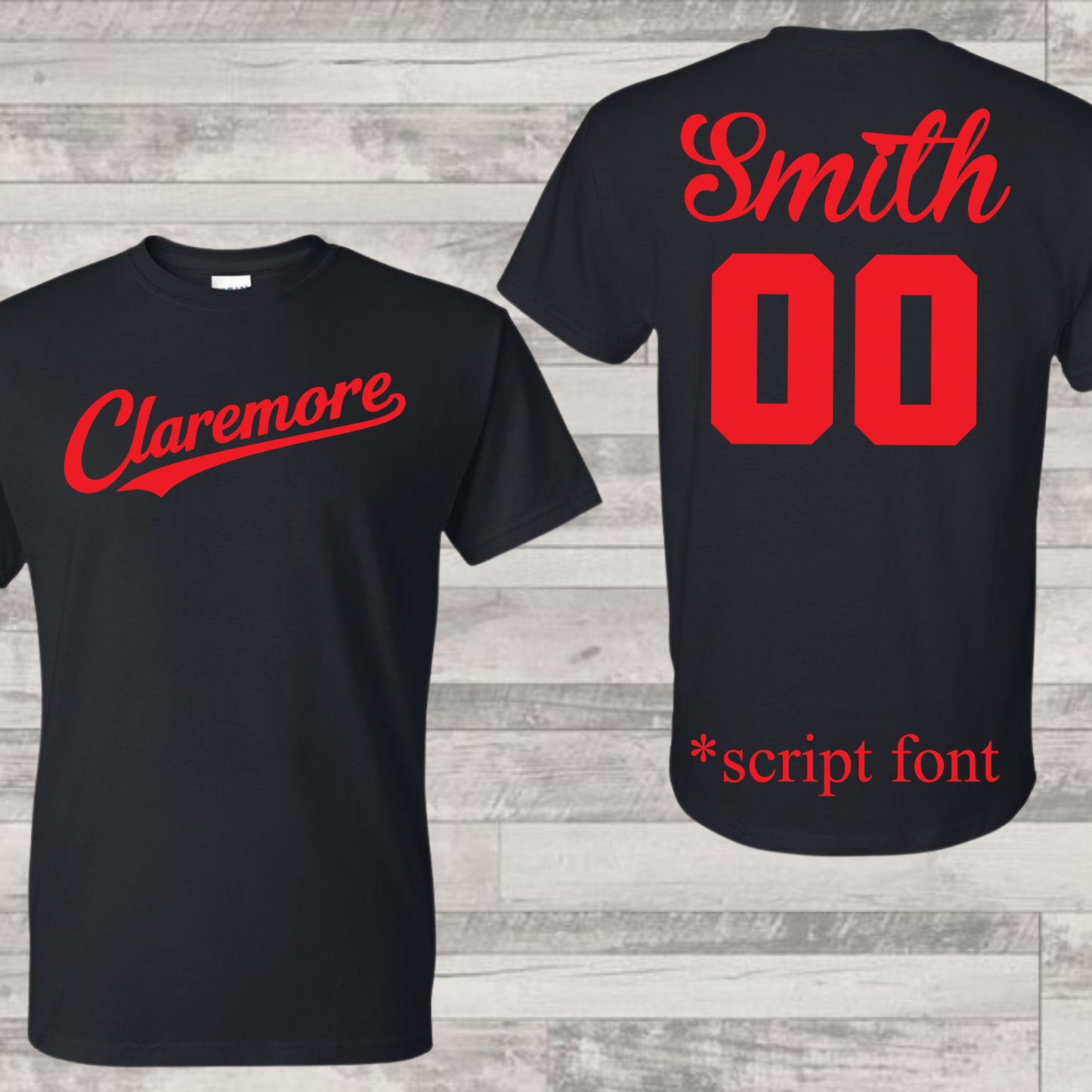 Claremore Zebras Fan Tee - Black