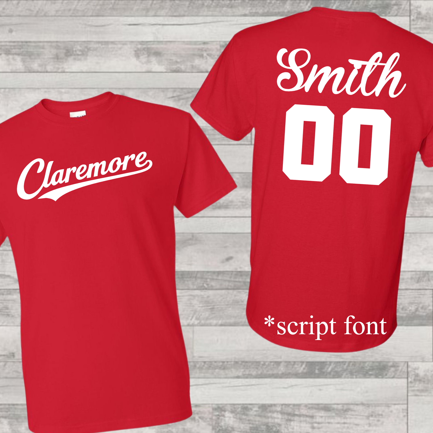 Claremore Zebras Fan Tee - Red