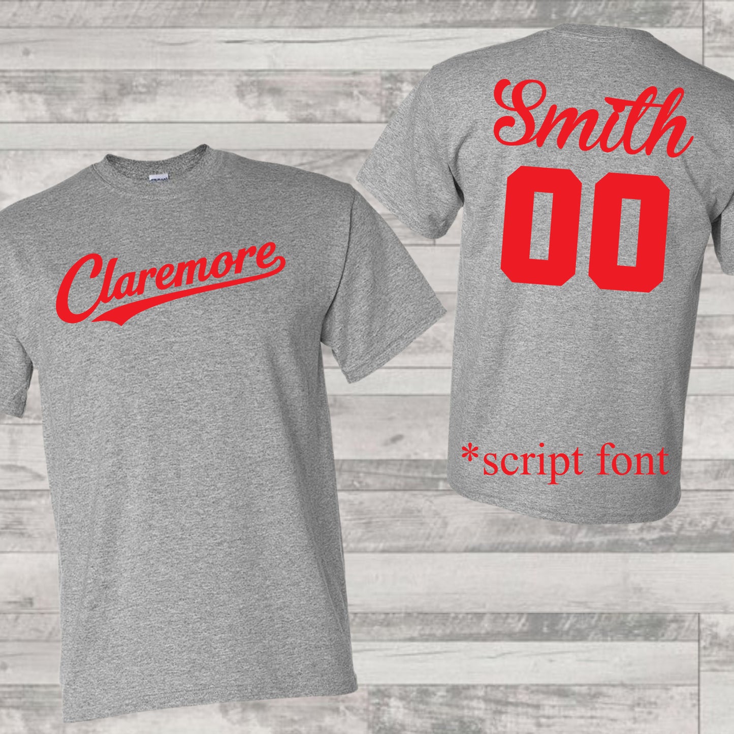 Claremore Zebras Fan Tee - Sport Grey