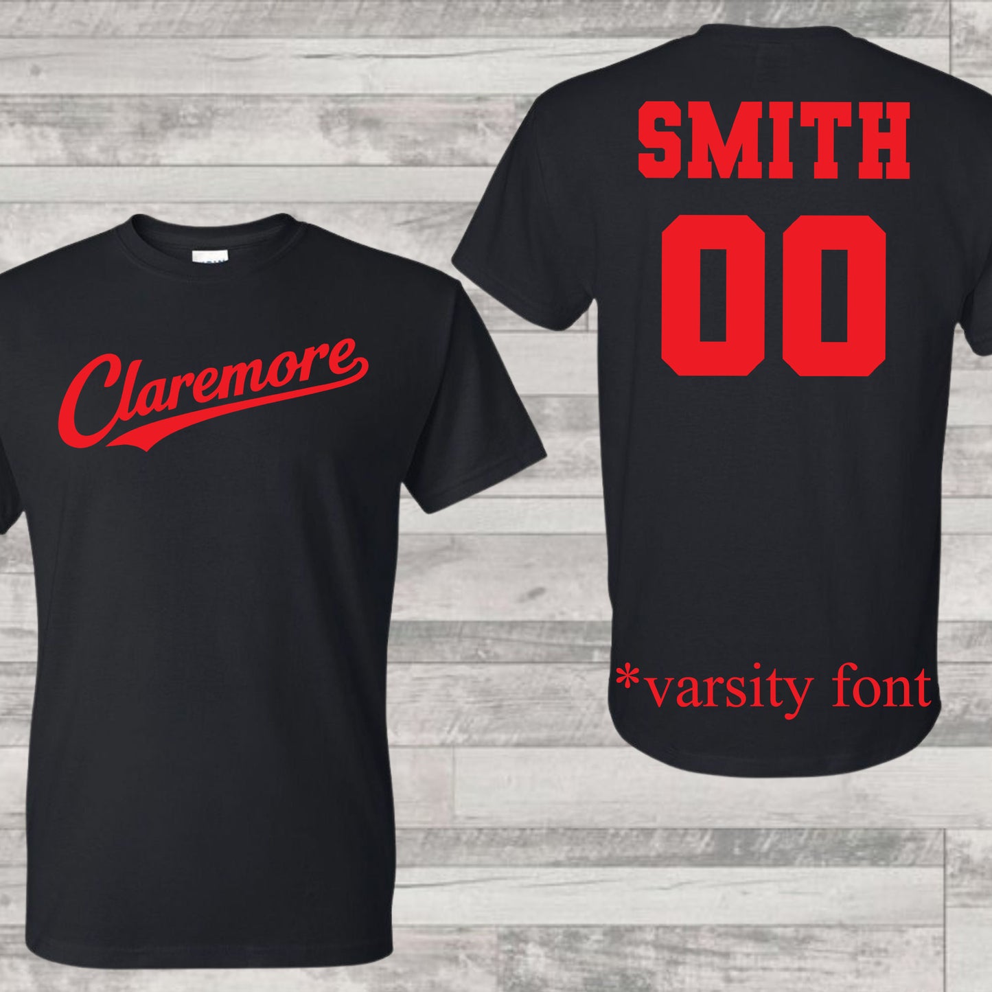 Claremore Zebras Fan Tee - Black