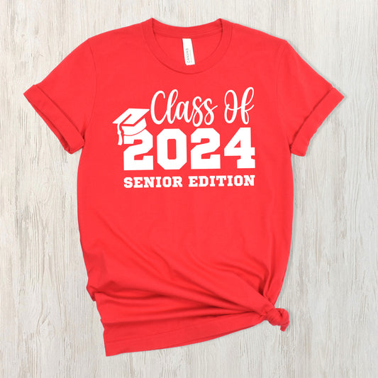 Class of 2024 Senior Edition- Single Color (white)- 11.5" wide Plastisol Screen Print Transfer