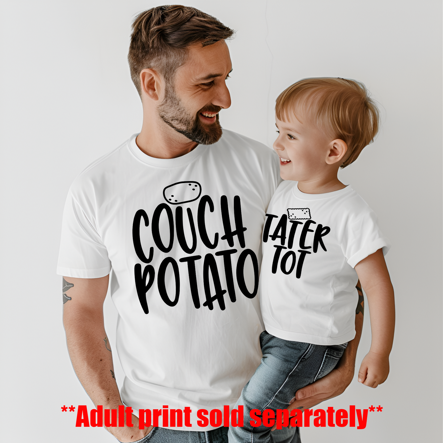 Tater Tot- Single Color (black)- 6" wide Plastisol Screen Print Transfer