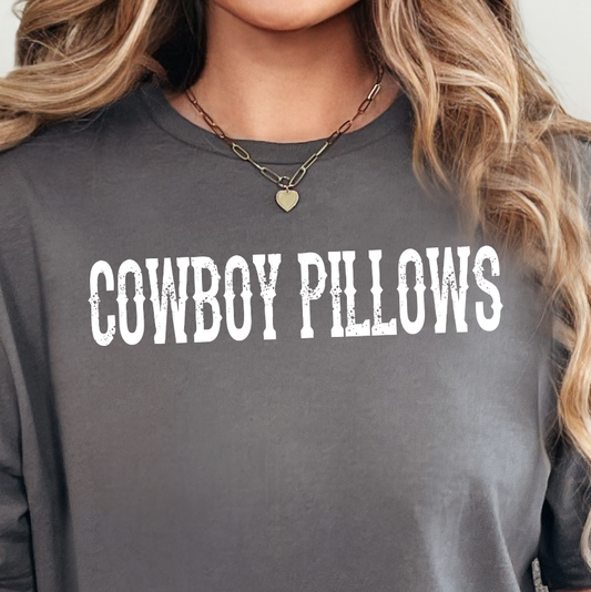 Cowboy Pillows- Single Color (white)- 11.5” wide Screen Print Transfer