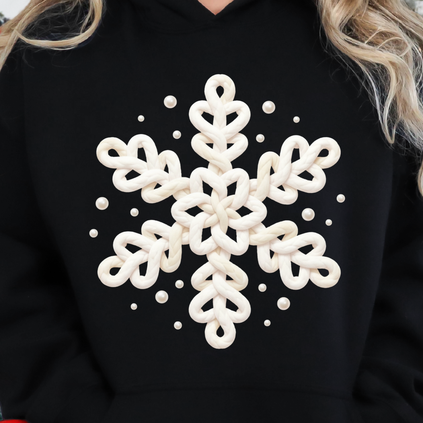 Snowflake Yarn Crochet - DTF Transfer - 11” wide