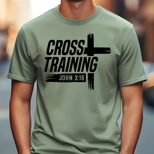 Cross Training John 3:16- Single Color (black)- 11.5" wide Plastisol Screen Print Transfer