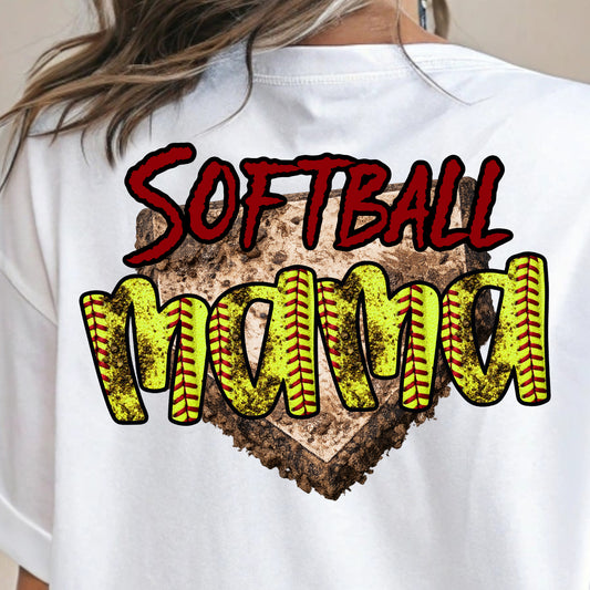 **PERSONALIZED** Softball Home Plate with Name- Full Color DTF Transfer