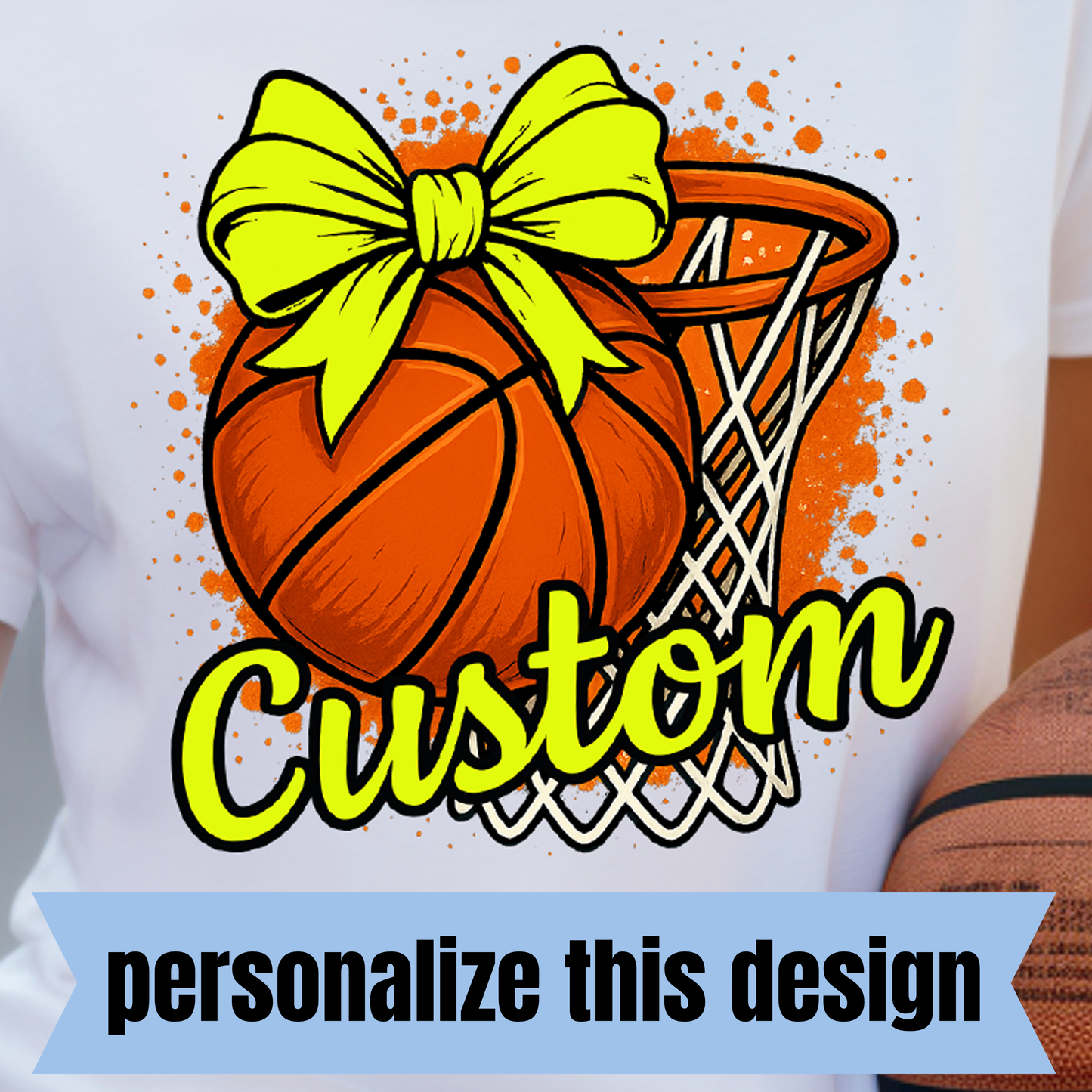 **PERSONALIZED CUSTOM** Basketball Coquette Custom-DTF Transfer