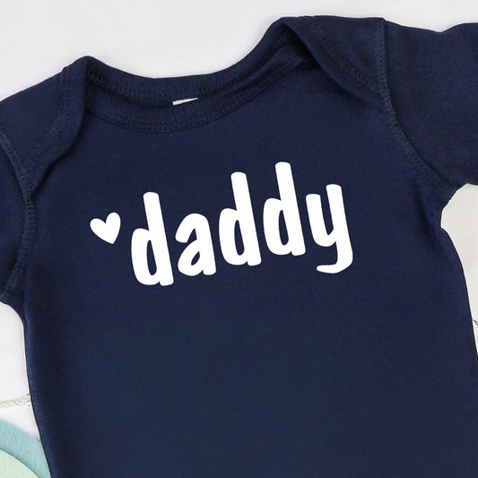 Daddy (infant)- Single Color (white)- 5” wide Screen Print Transfer