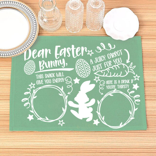 Easter Placemat - Single Color (white)- 12.75" Screen Print Transfer