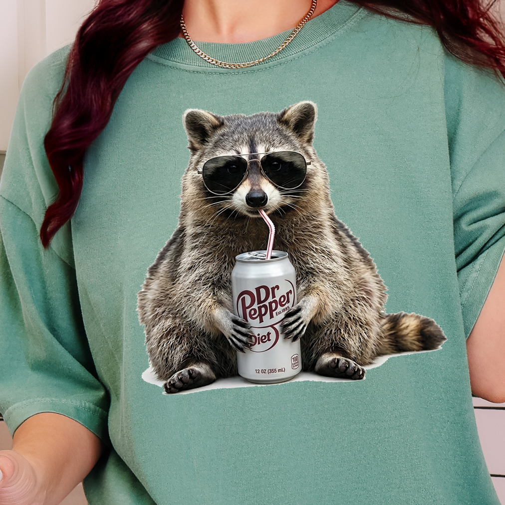 Diet Dr. Pepper Raccoon-Full Color DTF Transfer