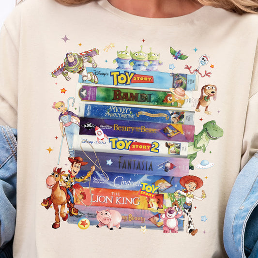 Vintage VHS Movies-Full Color DTF Transfer