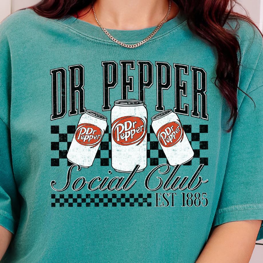 Dr. Pepper Social Club- Full Color DTF Transfer