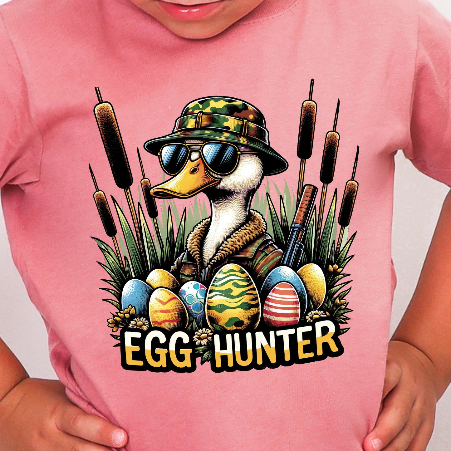 Duck Egg Hunter (toddler)- 7.25" DTF Transfer