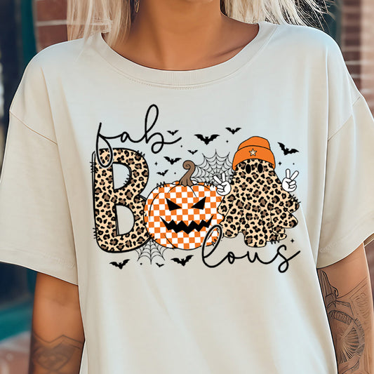 Fab-Boo-Lous- 11” wide DTF Transfer
