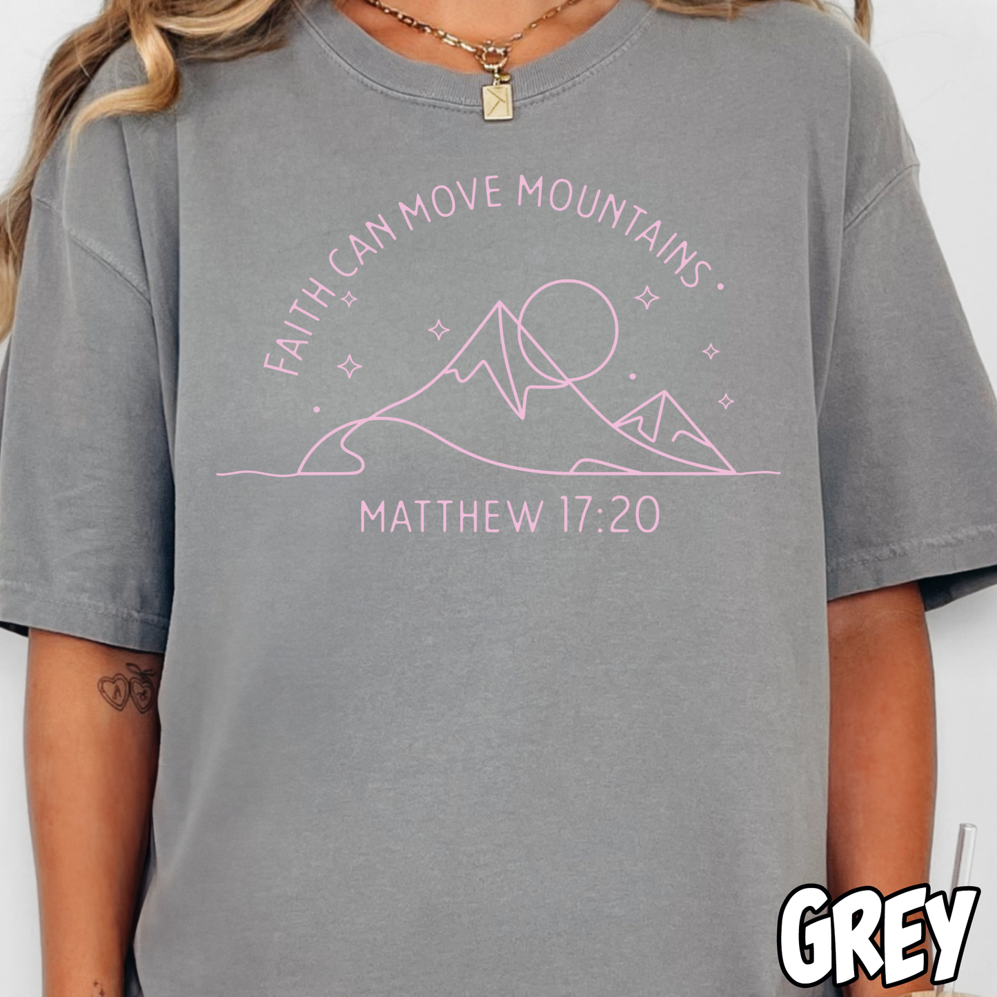 Faith Can Move Mountains- Single Color DTF Transfer