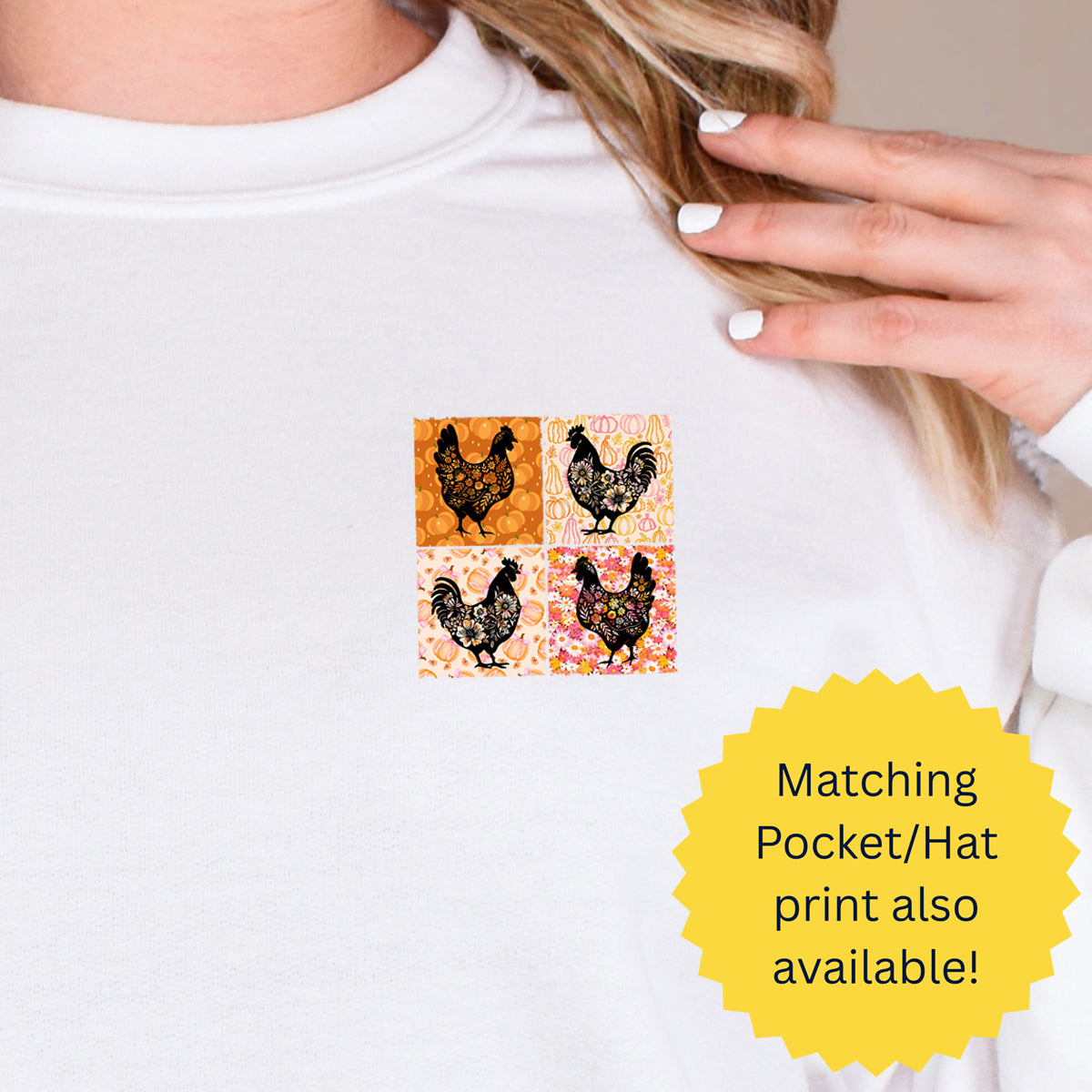 Fall Chickens- 11” DTF Transfer