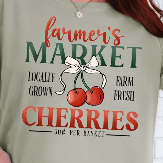 **PREORDER** Farmers Market Cherries- DTF Transfer