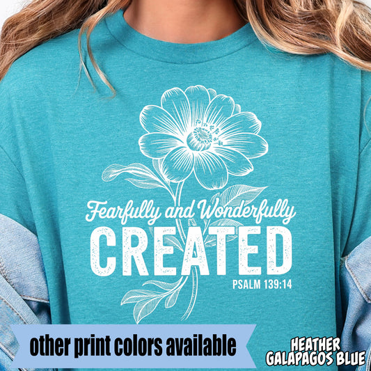 Fearfully and Wonderfully Created- Single Color DTF Transfer