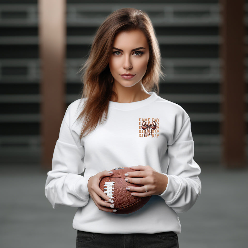 Gameday Football Coquette (pocket)- 3" wide DTF Transfer