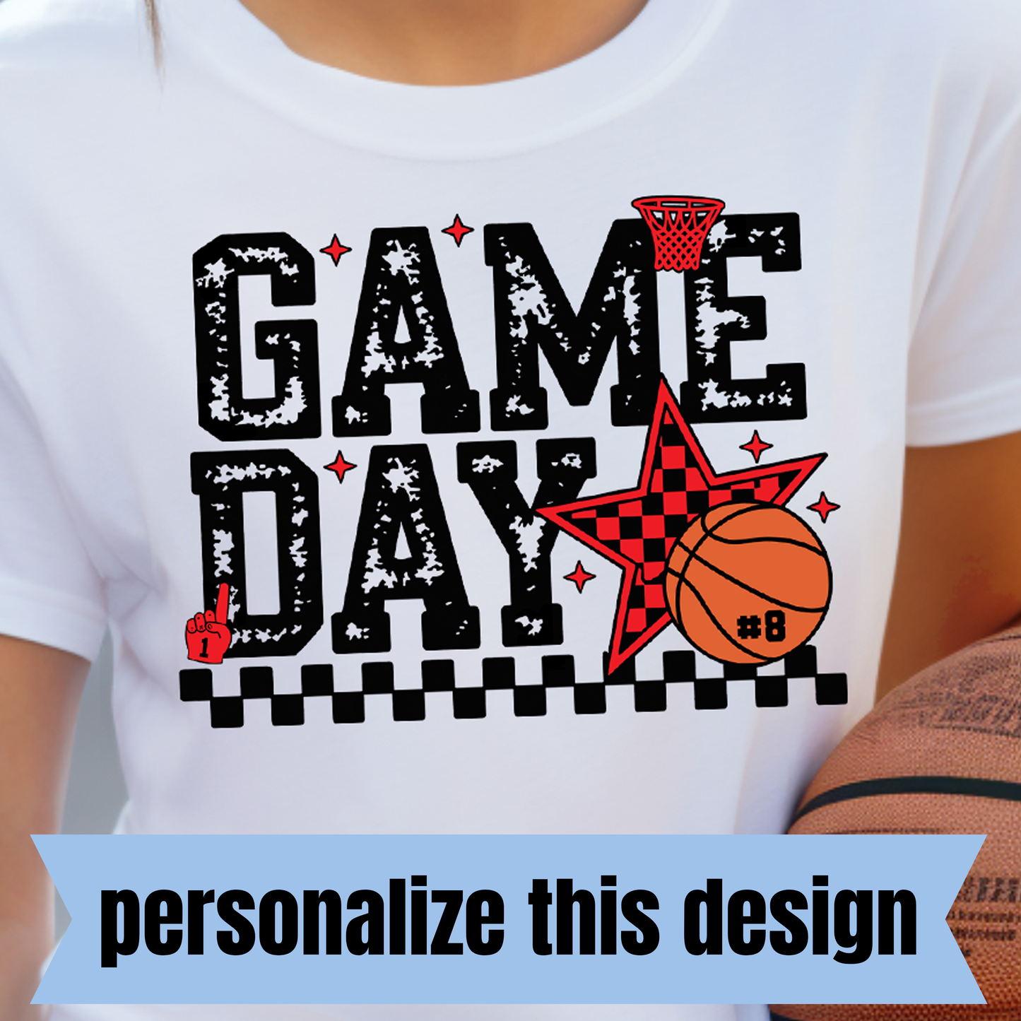 **PERSONALIZED CUSTOM** Basketball Game Day-DTF Transfer