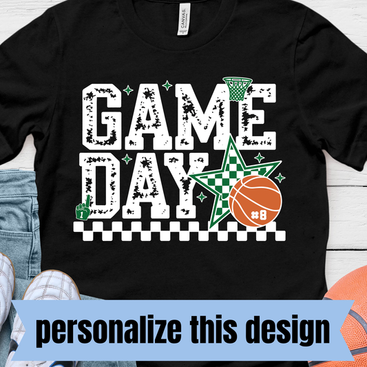 **PERSONALIZED CUSTOM** Basketball Game Day-DTF Transfer