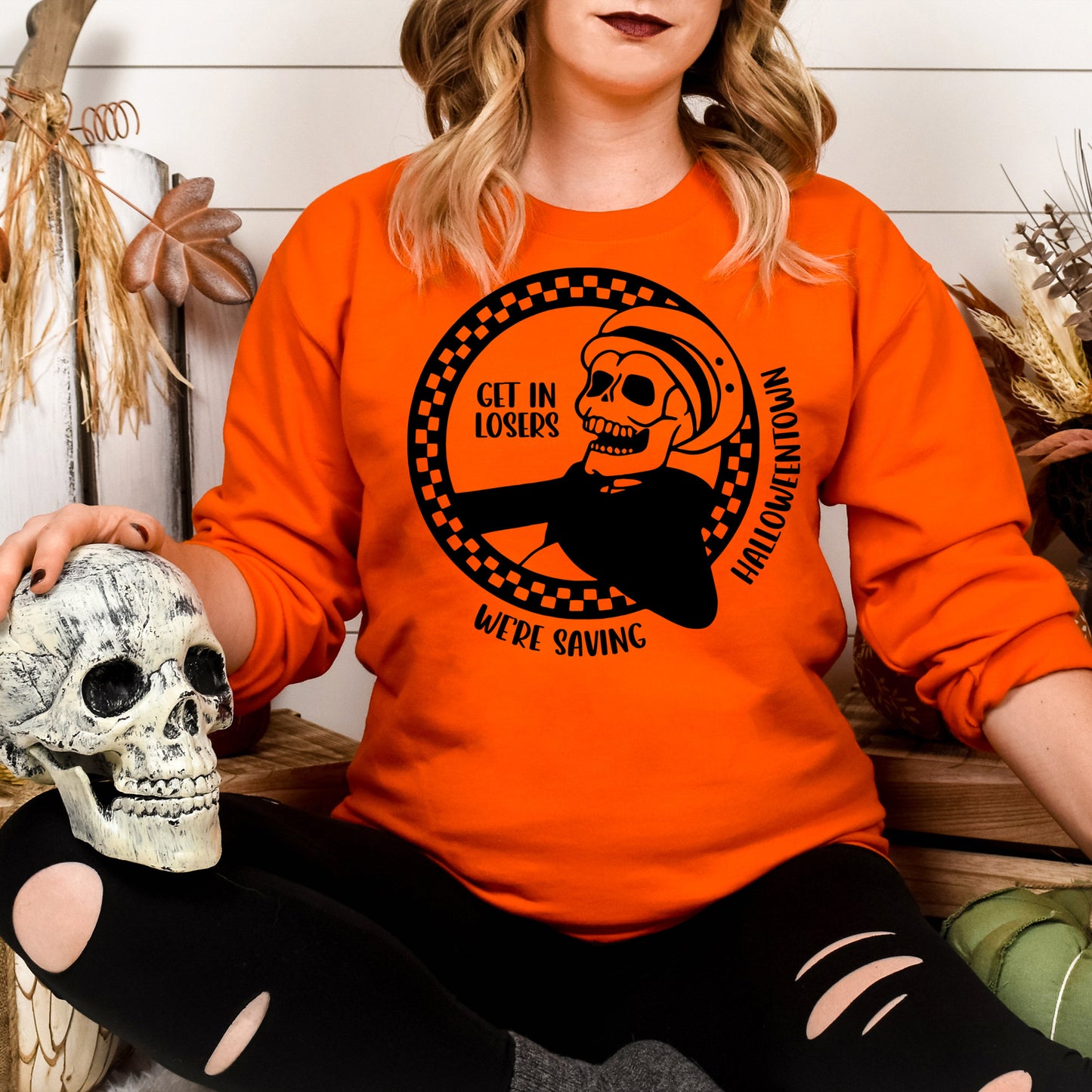 Get in Losers, We’re Saving Halloweentown - Single Color (black)- 11.5" wide Plastisol Screen Print Transfer