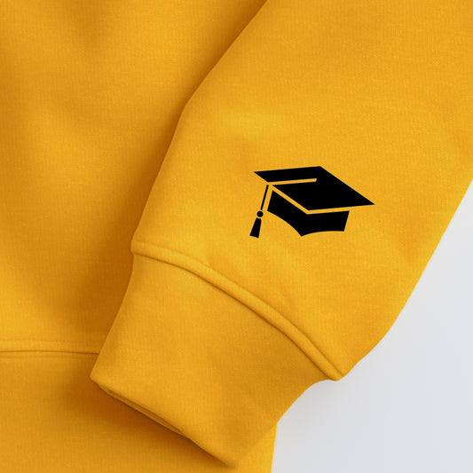 Graduation Hat *Set of 2* (Pocket/Sleeve design)- Single Color (black)- 2" wide Plastisol Screen Print Transfer
