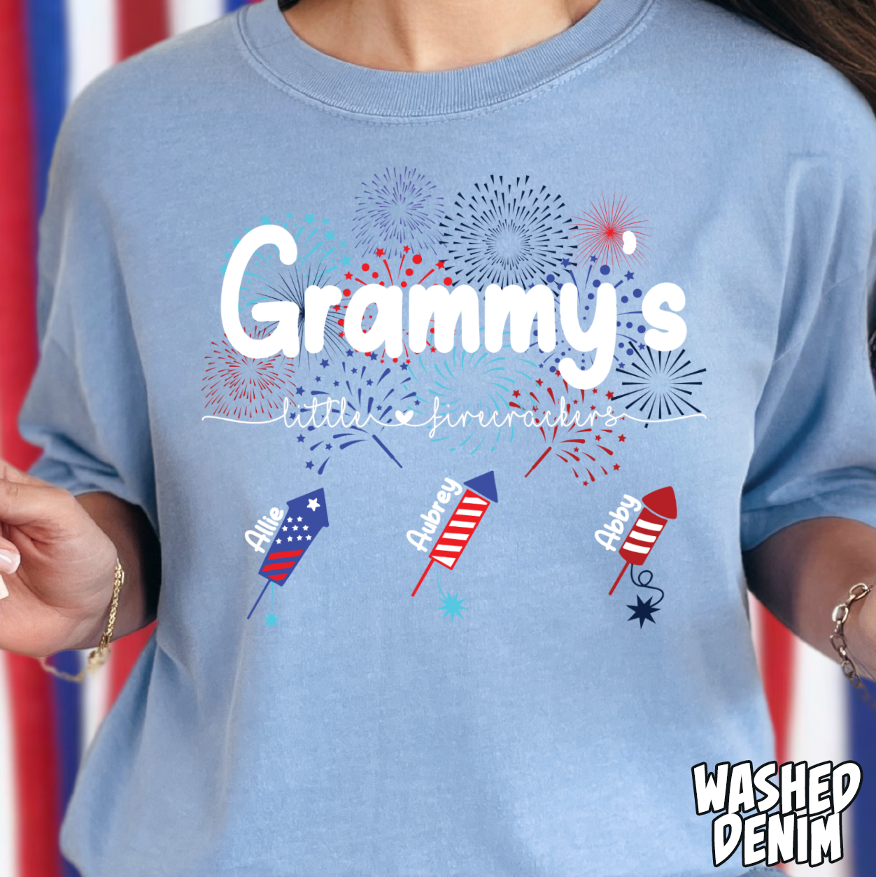 **PERSONALIZED** Little Firecrackers- Full Color DTF Transfer