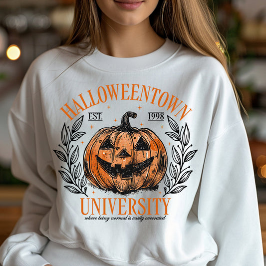 Halloweentown University, Where Being Normal is Vastly Overrated *full color matte clear film*- 11.5" wide Plastisol Screen Print Transfer