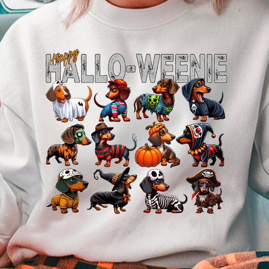 Happy Halloweenie- 11” wide DTF Transfer