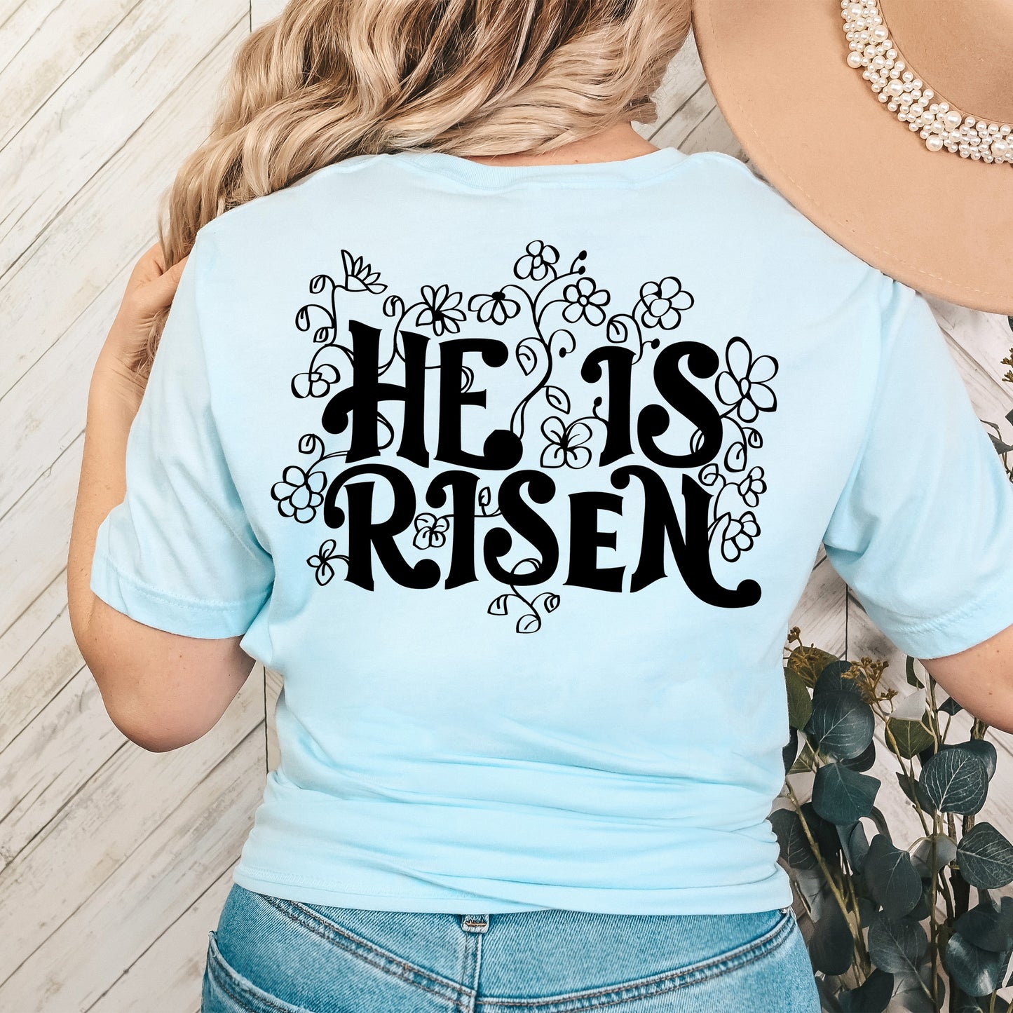 He is Risen- Single Color (black)- 11.5" wide Plastisol Screen Print Transfer