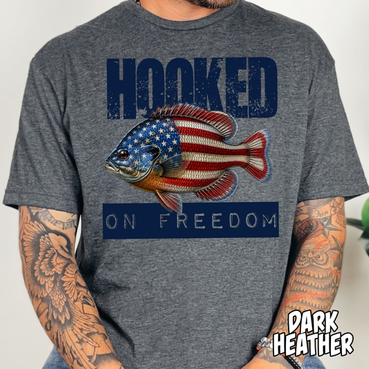 Hooked on Freedom Bluegill- Full Color DTF Transfer
