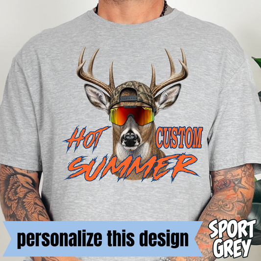 **PERSONALIZED** Hot Summer Buck- Full Color DTF Transfer