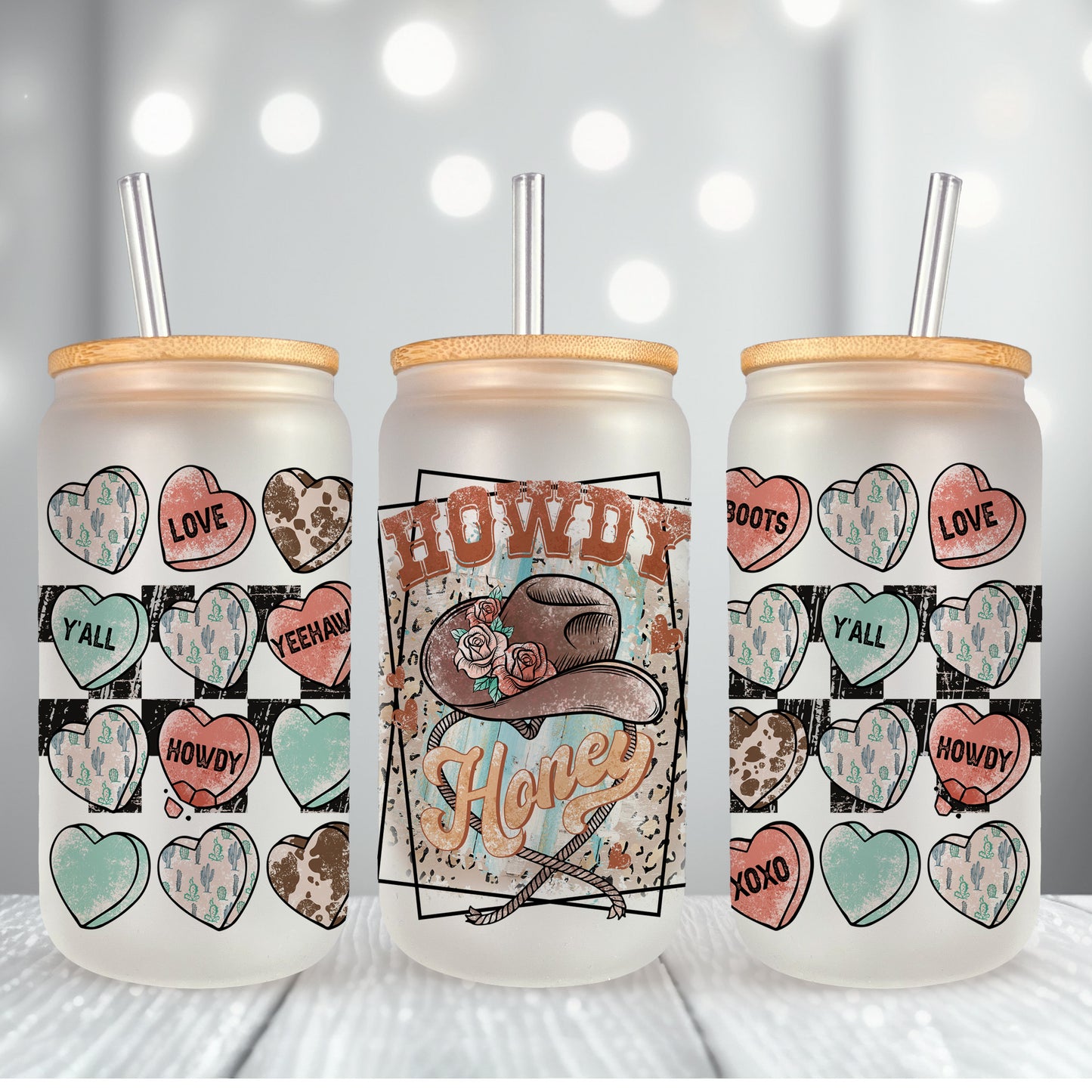 Howdy Honey UV DTF- 16oz Cup Wrap