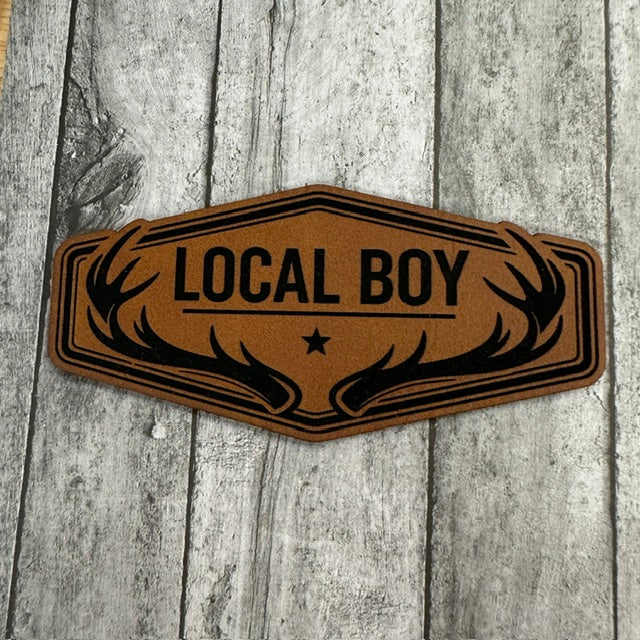Local Boy w/ Antlers - Leatherette Patch
