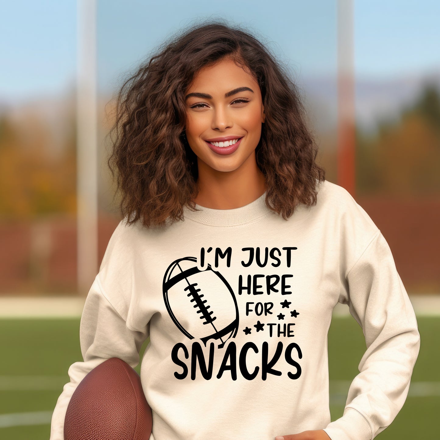 I'm Just Here for the Snacks- Single Color (black)- 11.5" wide Plastisol Screen Print Transfer