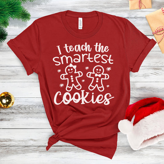 I Teach the Smartest Cookies- Single Color (white)- 11.5" wide Plastisol Screen Print Transfer