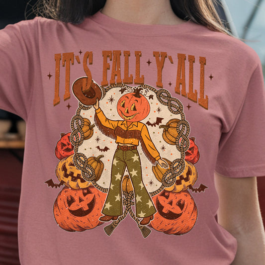 It's Fall Y'all Cowgirl- 11" wide DTF Transfer