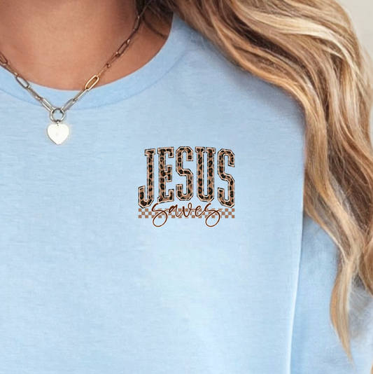 Jesus Saves (pocket/hat)- 3.25" DTF Transfer