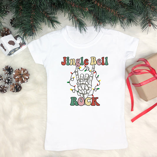 Jingle Bell Rock (toddler) *full color matte clear film*- 6.5" wide Plastisol Screen Print Transfer