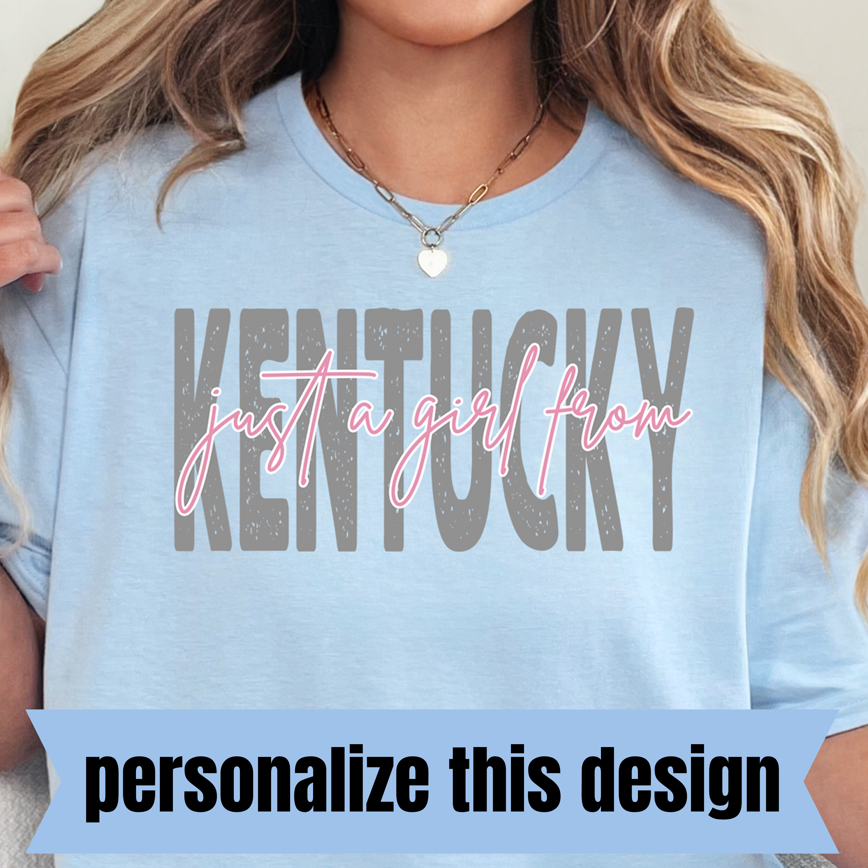 **PERSONALIZED CUSTOM** Just a Girl From...- Full Color DTF Transfer ...