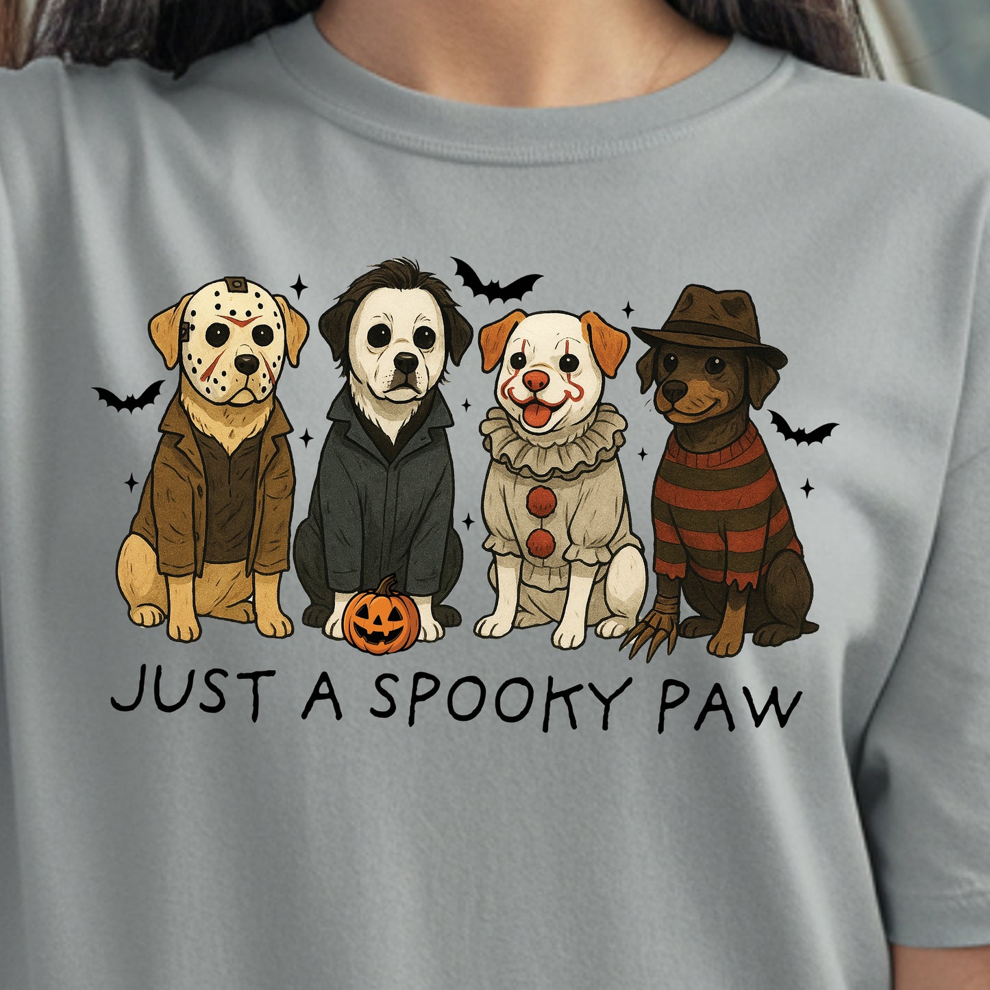 Just a Spooky Paw- 11" wide DTF Transfer
