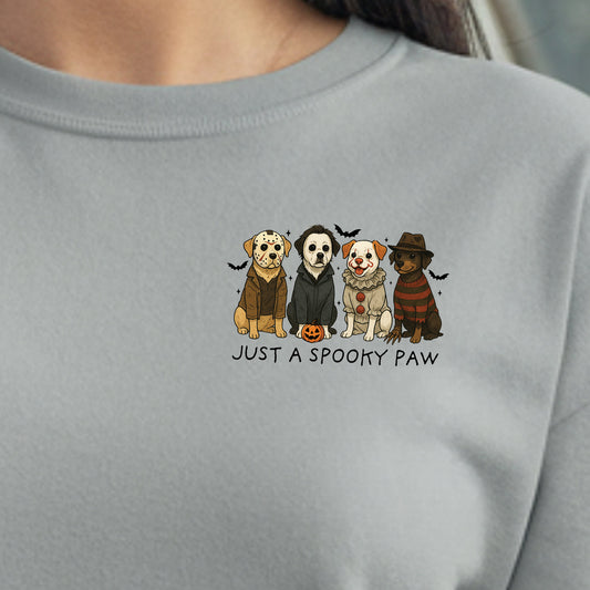 Just a Spooky Paw (pocket)- 3.5" wide x 2" tall DTF Transfer
