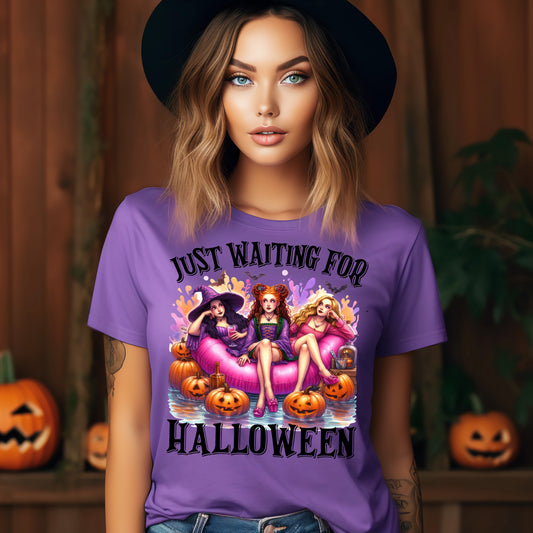 Just Waiting for Halloween- 11" wide DTF Transfer