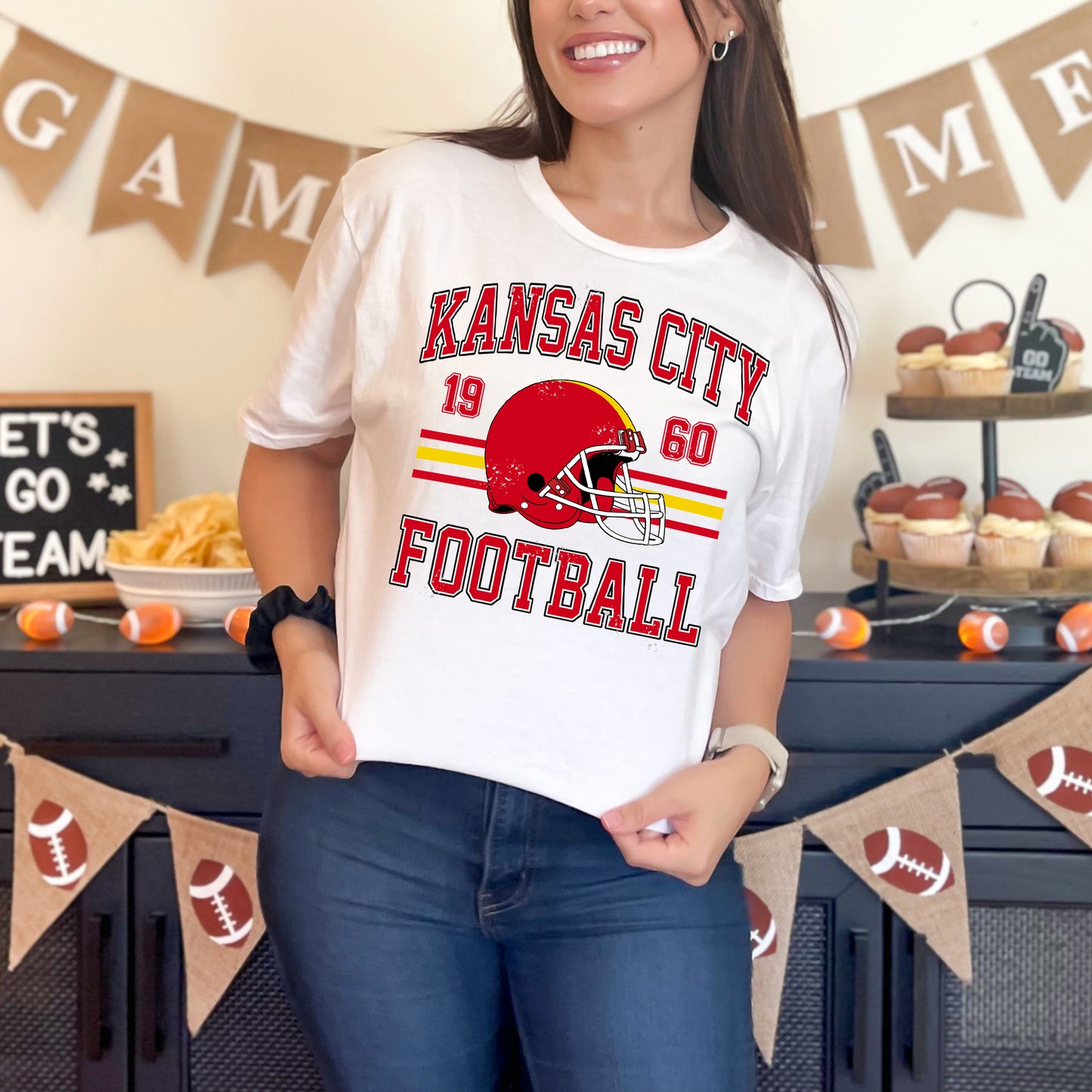 Kansas City Football- 11" wide DTF Transfer