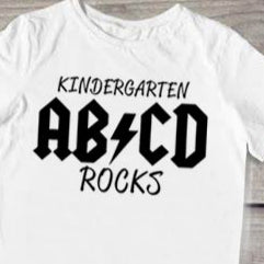 ABCD School Rocks- Single Color (black)- Screen Print Transfer