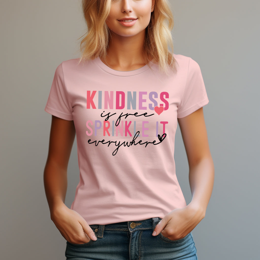 Kindness is Free, Sprinkle it Everywhere- *full color matte clear film*- 11.5" wide Plastisol Screen Print Transfer