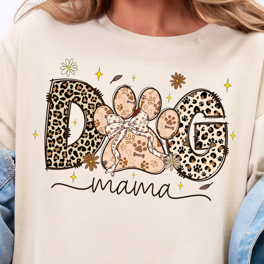 Leopard Dog Mama- Full Color DTF Transfer