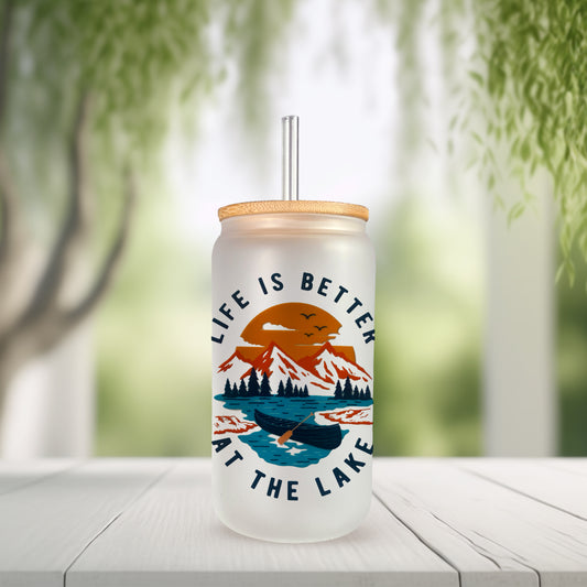Life is Better at the Lake UV DTF- 16oz Cup Decal