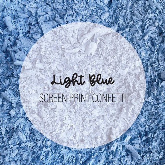 Light Blue Screen Print Confetti